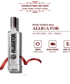 Rượu Vodka Nga Alligator cá sấu đen 31% 500ml chính hãng
