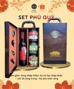 Set quà Phú Quý Vang Red Wine 1889 nhập khẩu
