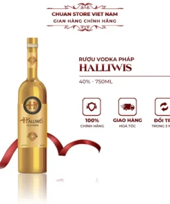 Rượu Vodka Halliwis Gold Pháp 750ml nhập khẩu chính hãng