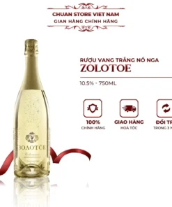 Rượu vang trắng nổ Nga Zolotoe 750ml 10.5% nhập khẩu cao cấp
